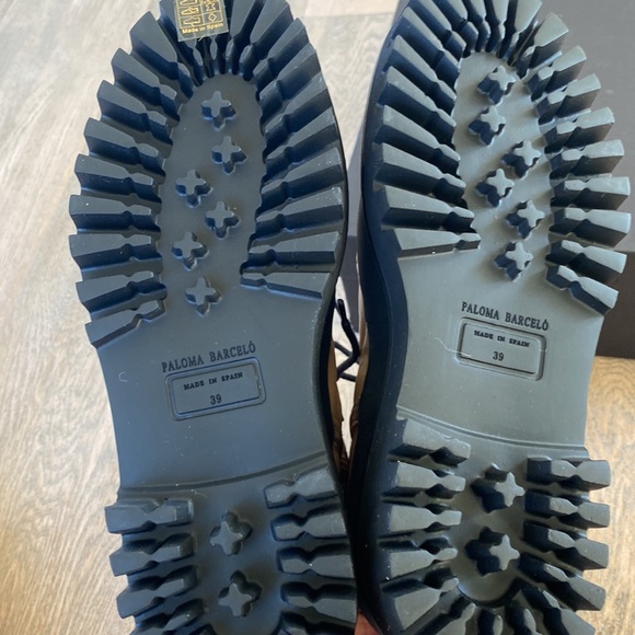 Anthropologie and Free People BNWT Paloma Barcelo Camel Lace up Combat Boots 9 - Picture 8 of 9